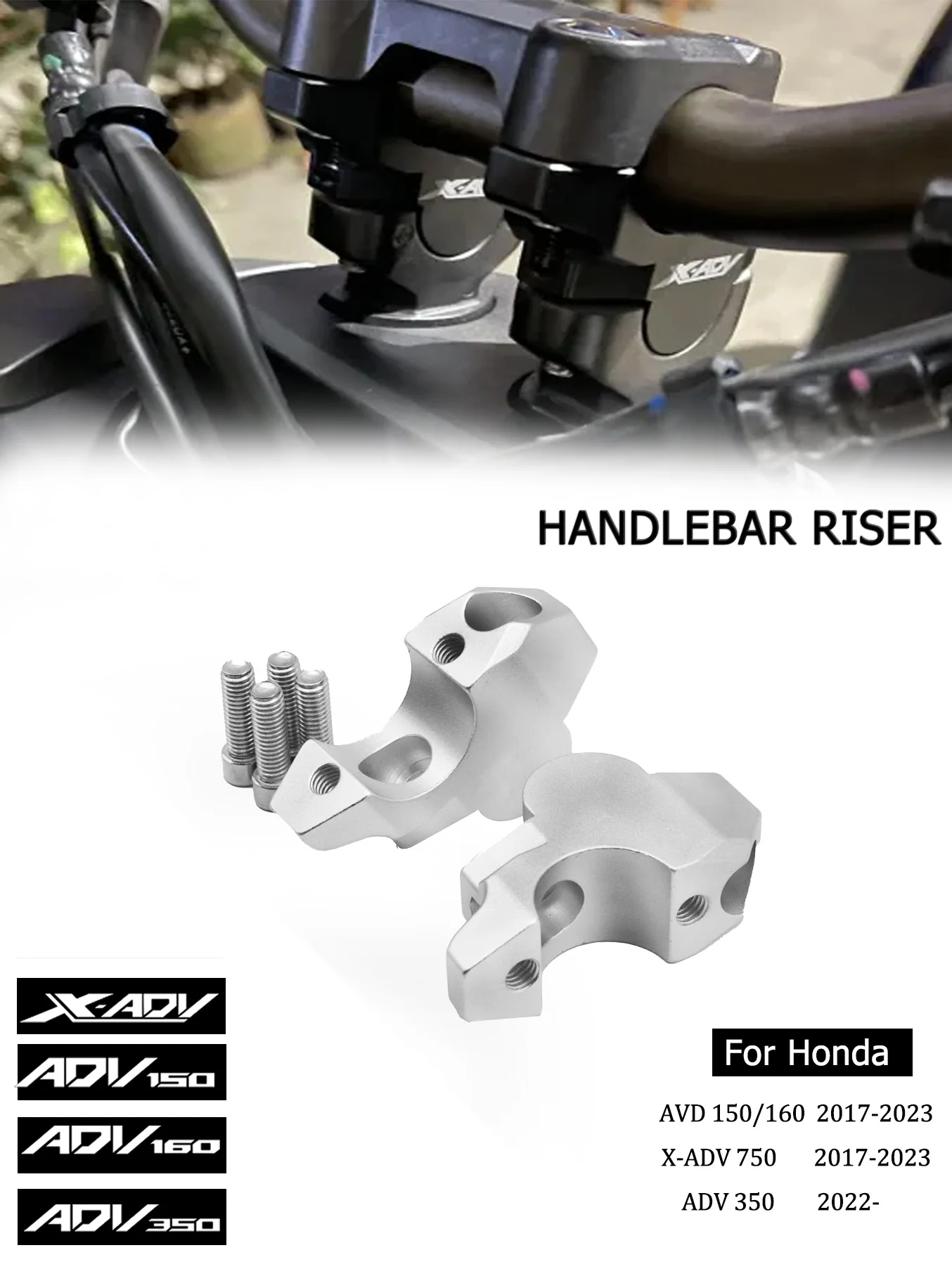

For Honda X-ADV 750ADV 150 160 350 ADV150 ADV160 X-ADV750 Motorcycle Handlebar Riser Drag Handle Bar Clamp Extend Adapter