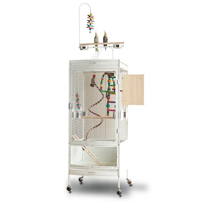 

Transparent acrylic splash-proof large bird cage parrot cage luxury villa metal oversized breeding
