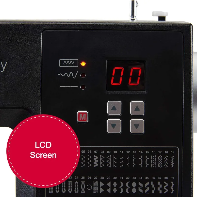 ماكينة خياطة استرلينية شديدة التحمل 6600C مع مجموعة ملحقات |   محرك قوي مع قوة ثقب محسنة، 215 غرزة Appli