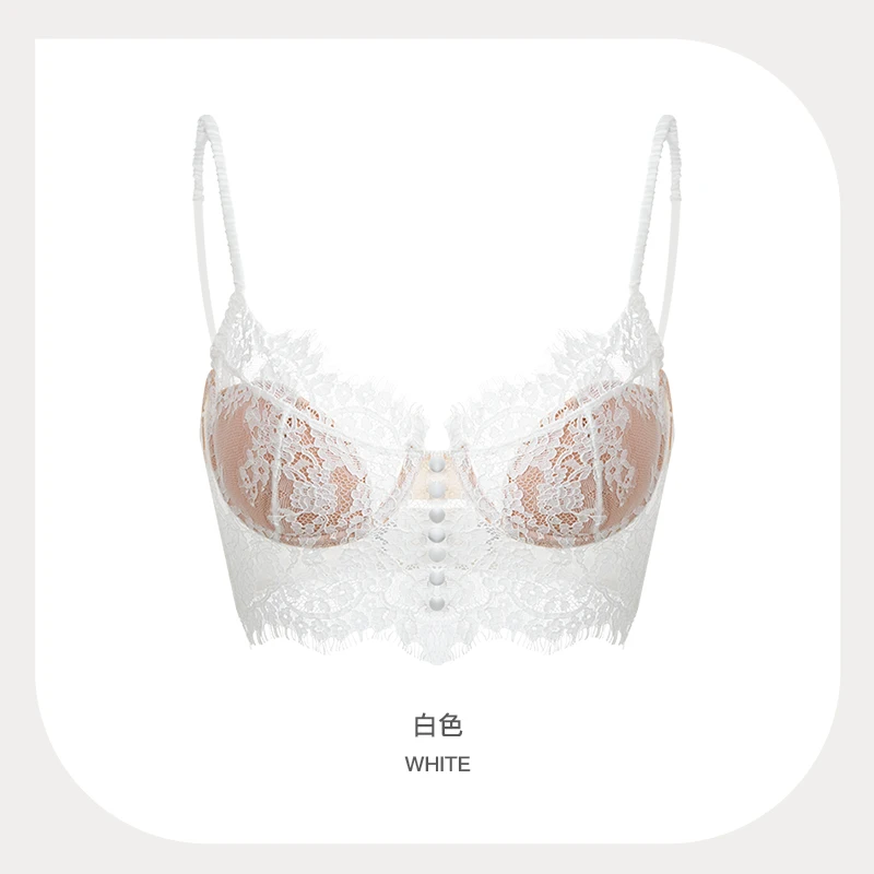 Большая грудь демонстрирует маленькую грудь для женщин, нижнее белье на лето, французский чистый сексуальный ультратонкий кружевной бюстгальтер для вторичной груди, пр.