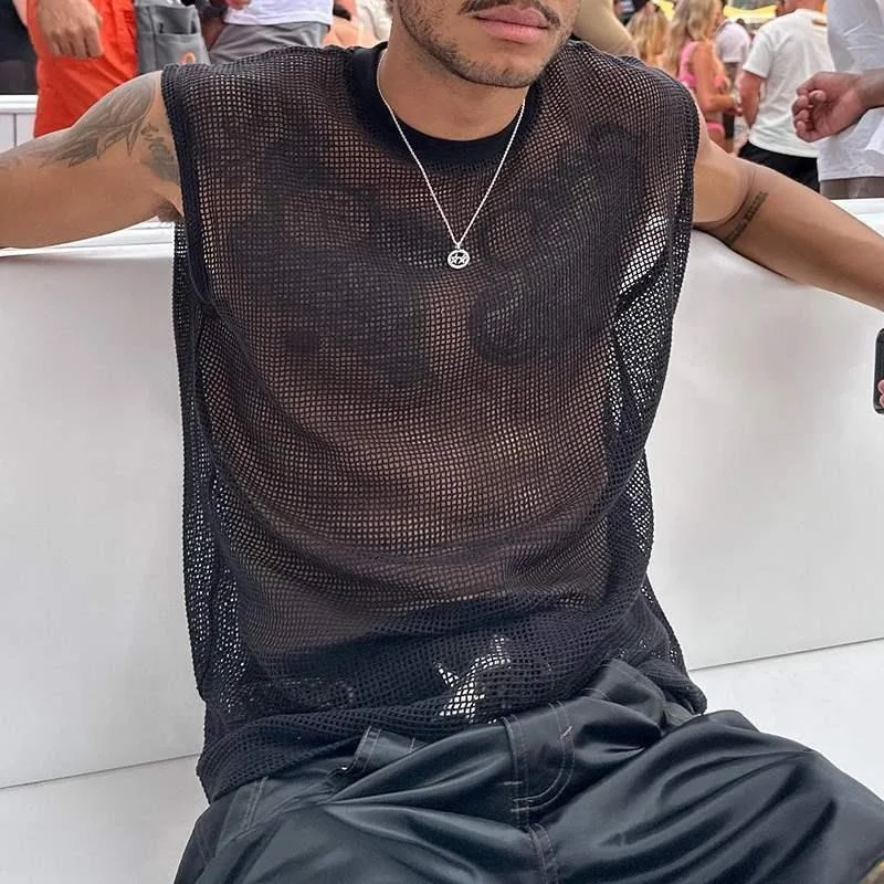 

Men's Online Shirt Men's Sveless Vest Breathable Lightweight Casual Fashion Inner Wear Pure Color Versatile Youth Clothing