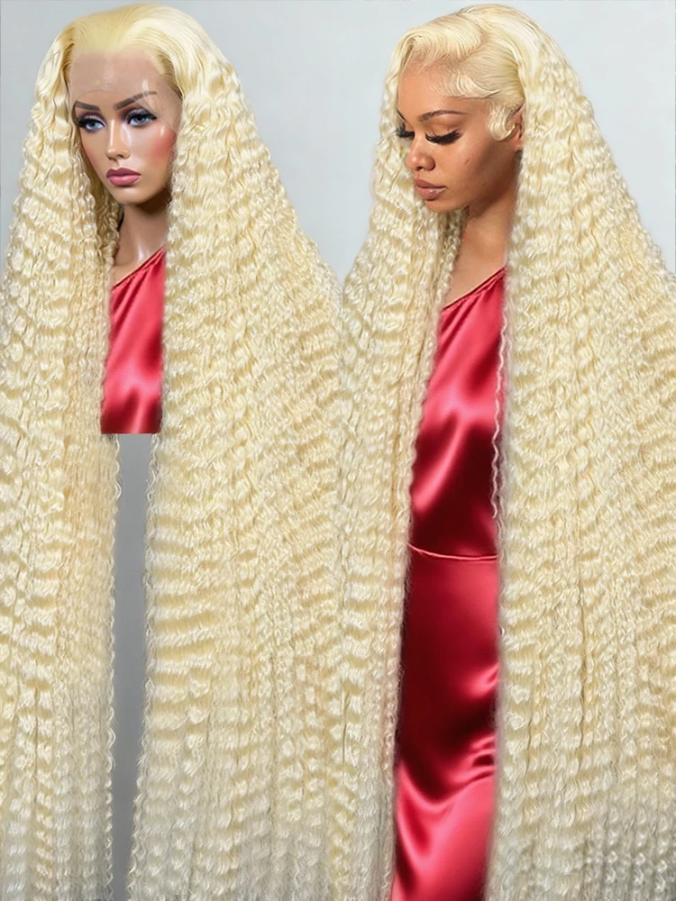 

300% Плотность 613 Медовый Блондин Глубокая Волна 13x6 HD Парик Фронта Шнурка Человеческие Волосы Бразильские Цветные Вьющиеся Парики Фронта Шнурка Для Женщин