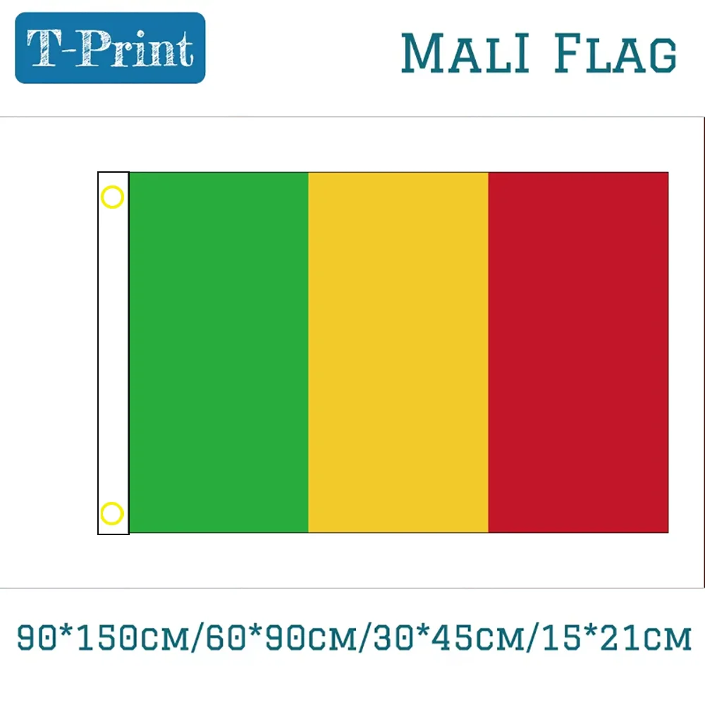 

60*90cm 90*150cm 30*45cm Car Flag Mali National Flag 3x5ft Hanging Flag Banners 15*21cm