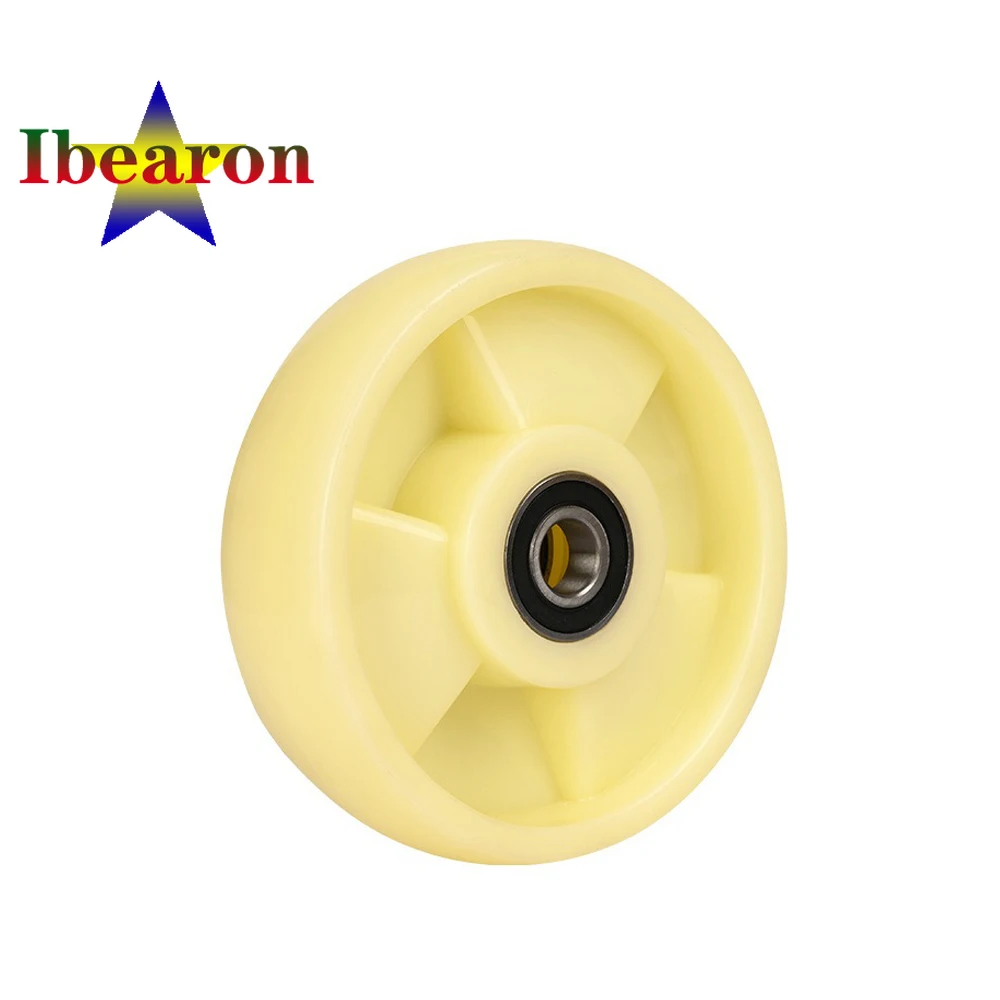 1PCS Nylon 180x50 180mm*50mm Forklift Casters With Bearings  Accessories Manual Hydraulic Pallet Truck Ground Bull Cart