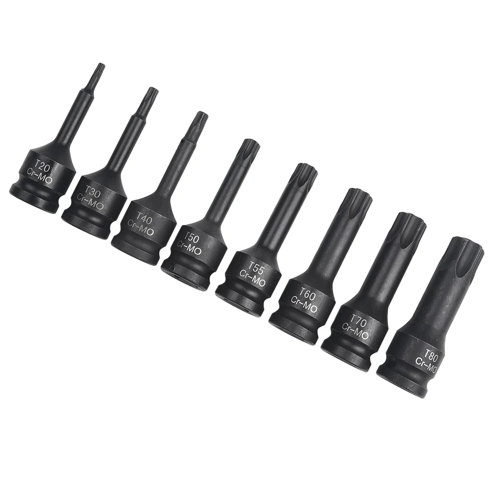 Impact Torx Star Bit Socket Adapter 1/2 Inch T55/T60/T70/T80 Durable For Wrench Hand Tools High Quality Portable