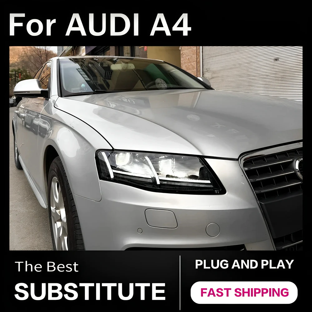 

AKD автомобильные Стайлинг фары для Audi A4 2009-2012 светодиодные фары DRL указатель поворота светодиодные ангельские глазки автоаксессуары