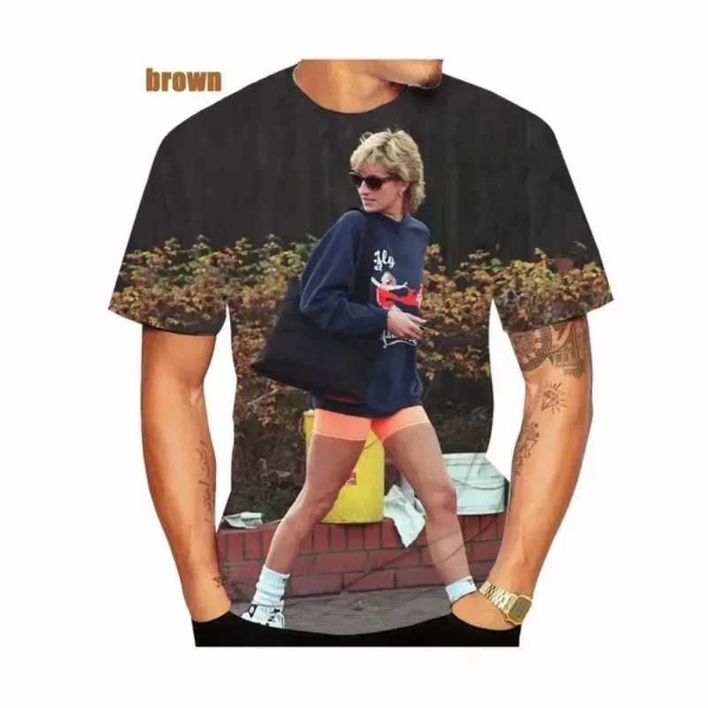 الرجال والنساء الأميرة ديانا 3D المطبوعة تي شيرت ، قمم قصيرة الأكمام ، ملابس رجالية ، جودة ، Haikyuu #6