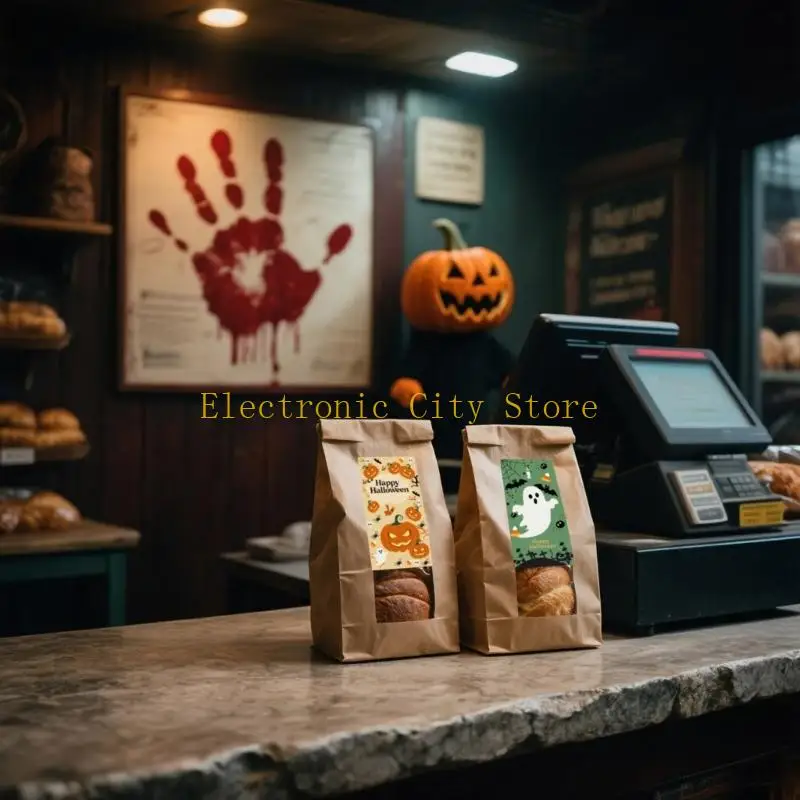 10 Sheets Halloween Sticker Wrapping Gift Box Sealing Labels Reward Sticker HU8D