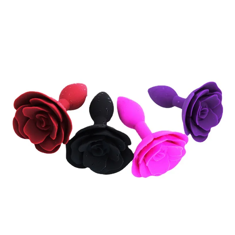 Fabrikanten leveren seksspeeltjes Silicone Rose Butt Plug Vrouwelijke masturbatieapparaten Paar Gay Sex Toys Supplies