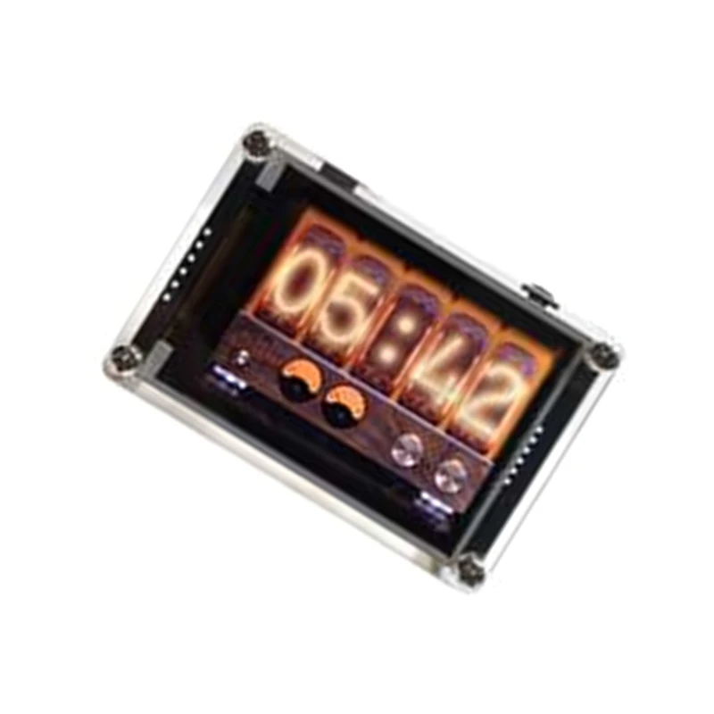 Relógio espectro de música vu medidor 2.4 "display analógico controle de voz analisador de ritmo digital