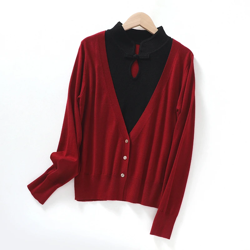 Women's Pure Wool Sweater + Skirt Autumn/Winter New Knitted Jumper Loose High Waist Umbrella Skirt Knitted Skirt Temperament Set