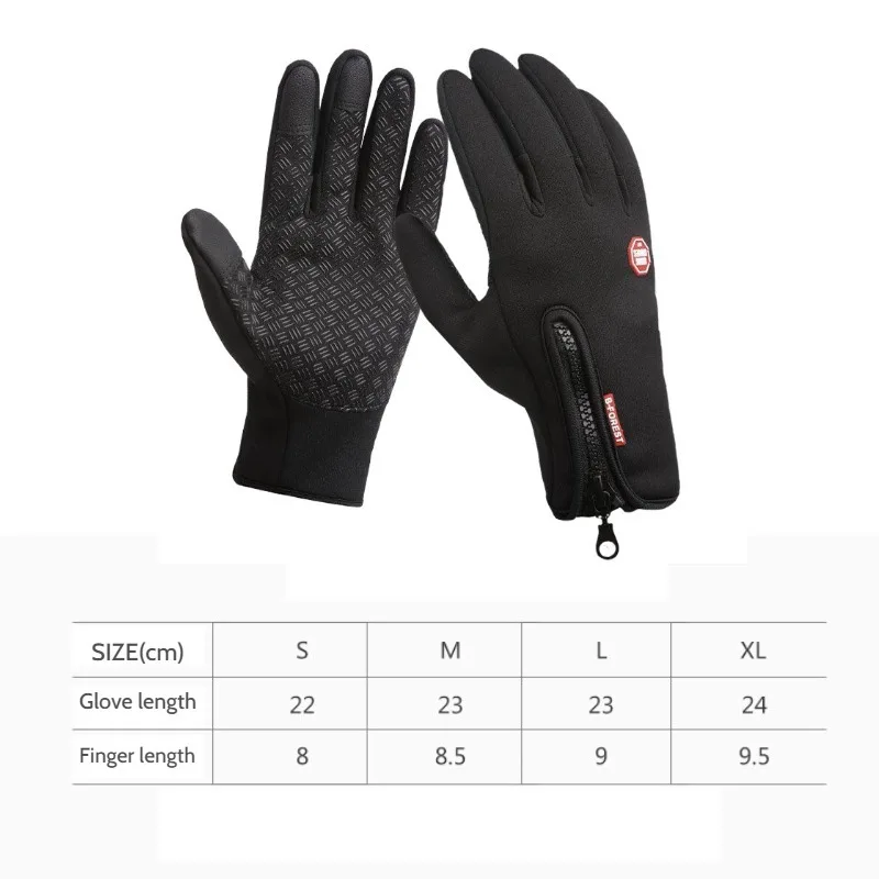 Men\'s Cycling Gloves Winter Touchscreen Warm Women Bicycle Gym Outdoor Driving Motorcycle Waterproof Thermal Non-Slip Gloves