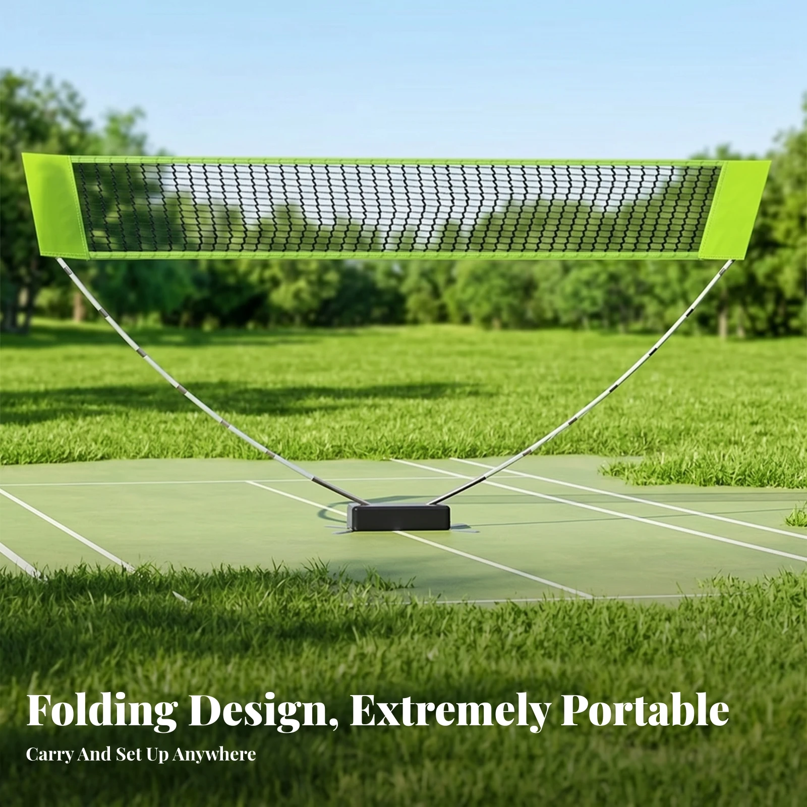 

Indoor Outdoor Portable Badminton Net Freestanding Foldable Badminton Net Set
