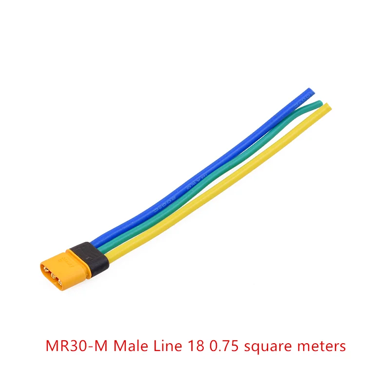 

MR30 M/F With Wire Male Female High Current Connector Plug With Sheath 18AWG 10CM For RC Lipo Battery Multicopter Airplane Model