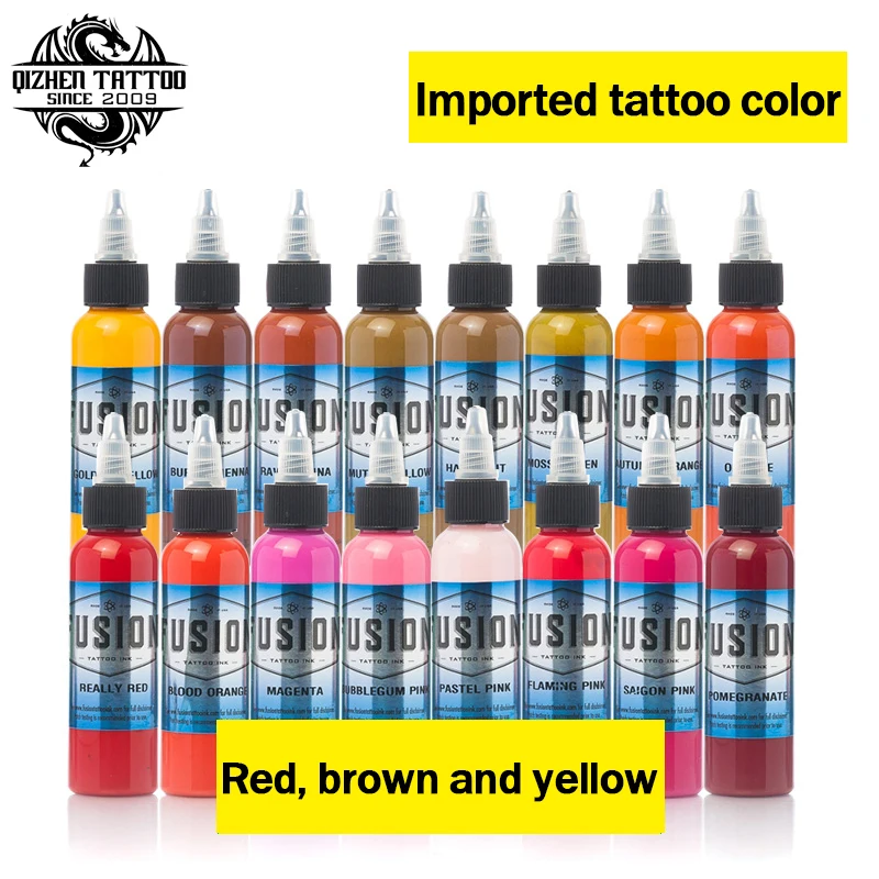 

30ML/Bottle Professional Tattoo Pigment Inks Safe Half Permanent Tattoo Paints Supplies For Body Beauty Tattoo Art Tattoo Ink