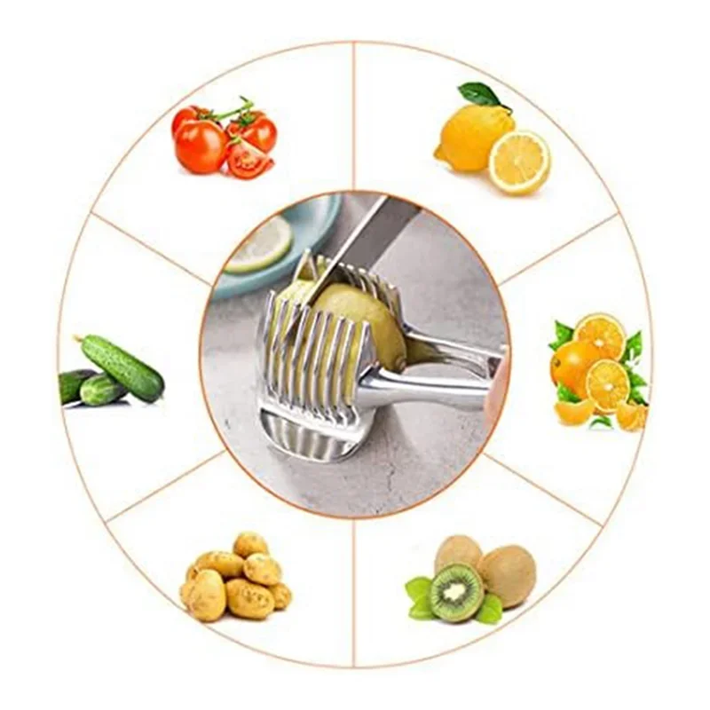 

Кухонные гаджеты премиум-класса, удобный держатель для лука, нарезка для картофеля, помидоров, овощерезка для фруктов, безопасные кухонные инструменты, детали, аксессуары