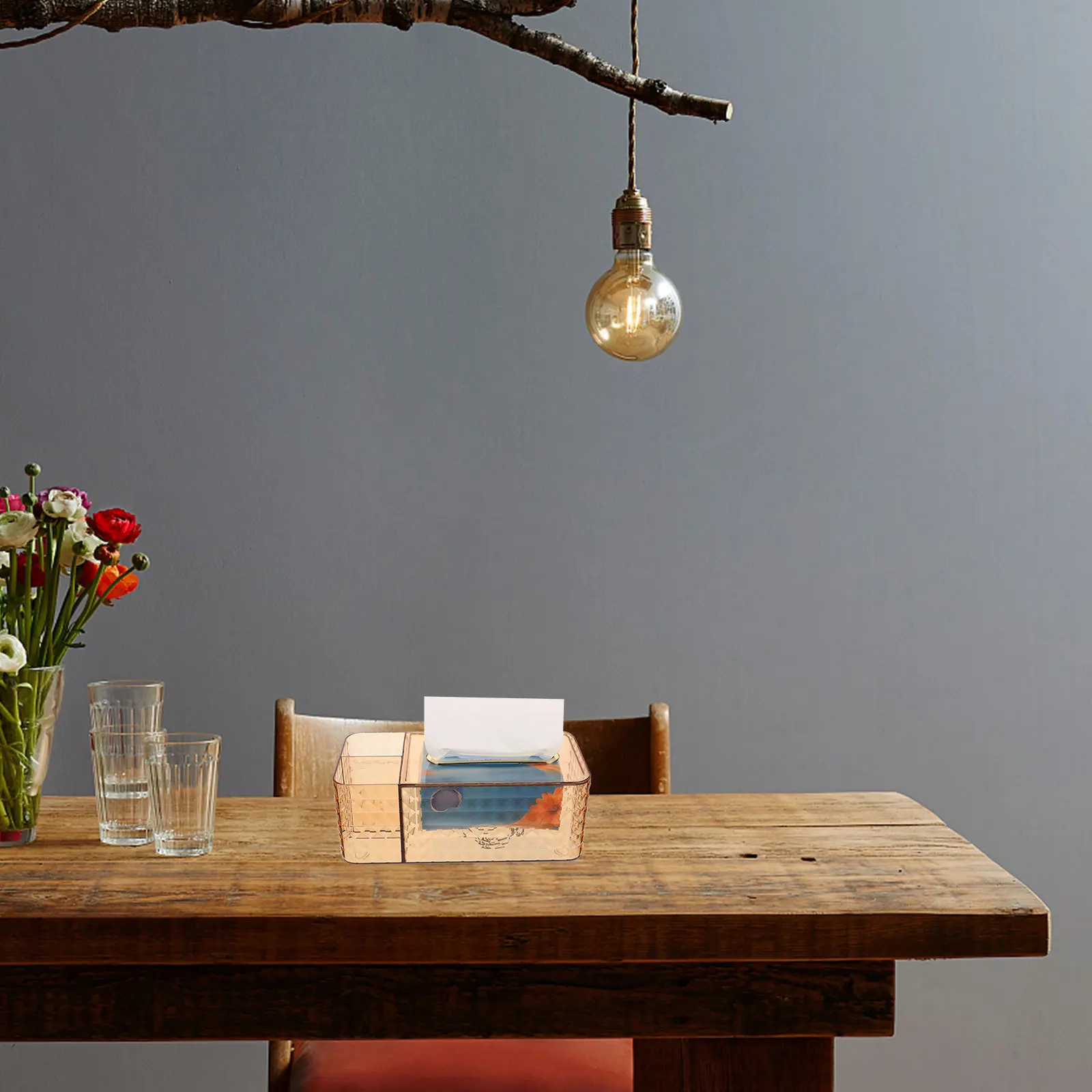 

Desktop Tissue Box Organizer Storage Container Bedroom Napkin Holder Multi-Function Tissue Storage Box Remote Controller Case