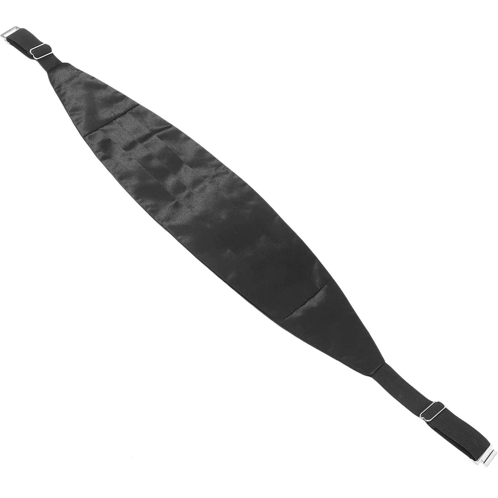 Cummerbund الأسود للرجال بدلة رفقاء الزفاف قابل للتعديل سهرة حزام مشد رجالي القماش الحديد دعم الملحقات الرسمية #3