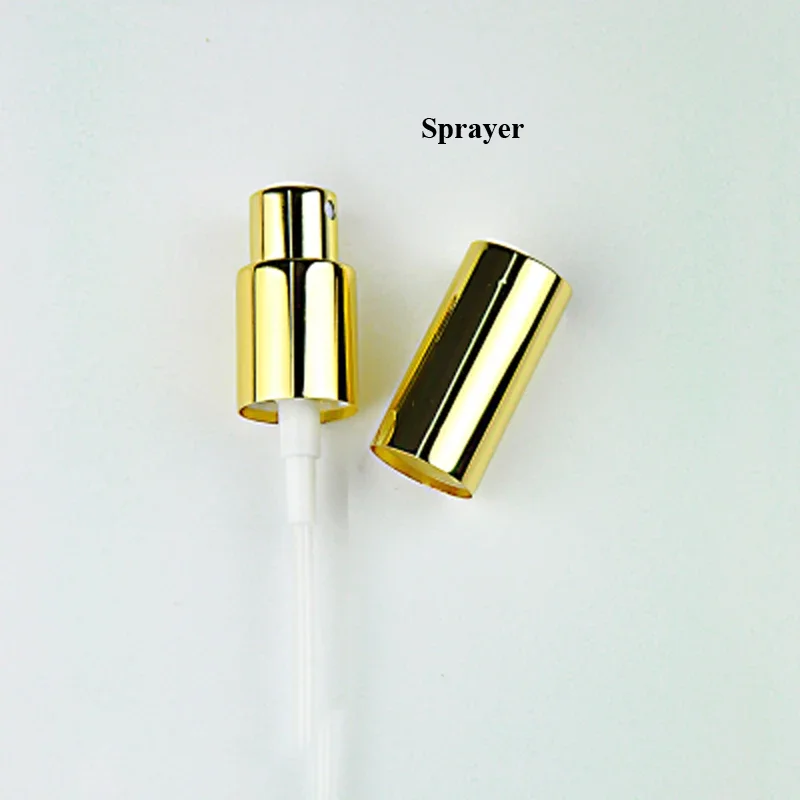 50pcs/lot Aluminum Gold/Silver/Black Sprayer Atomizer/Press Pump Head Cover Cap for 5/10/15/20/30/50/100ml Essential Oil Bottles image 3
