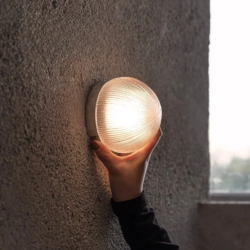

Wall lamp modern living room bedroom bedside round porch background wall atmosphere aisle designer