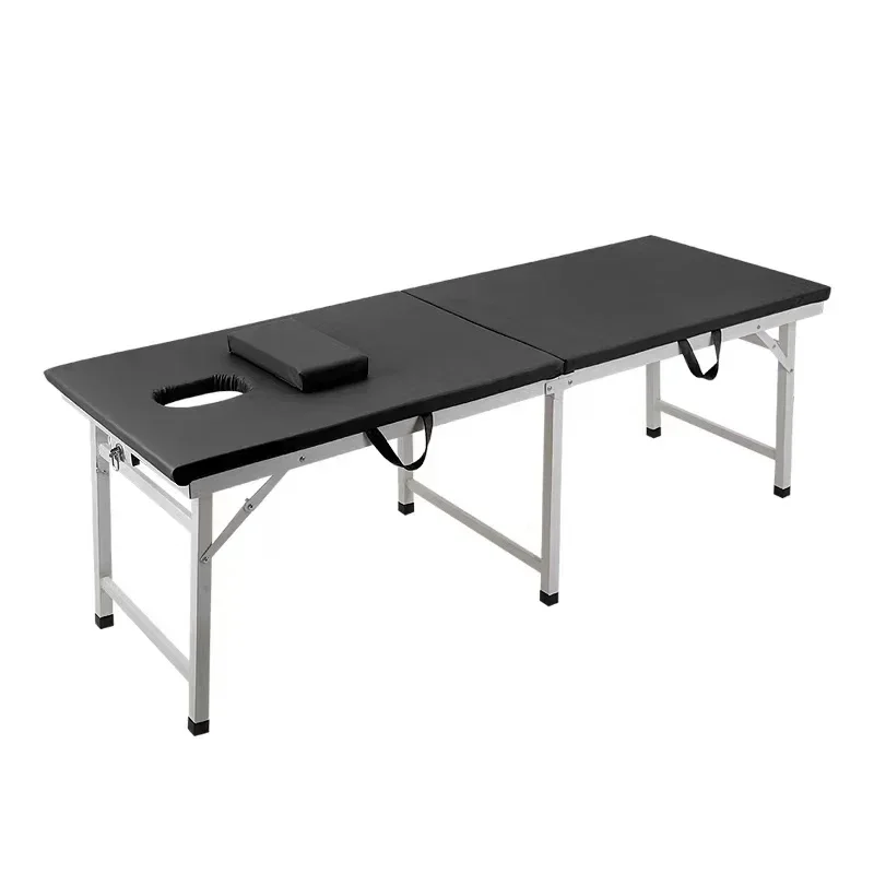 Face Folding Massage Bed Portable Bathroom Metal Home Massage Table Physiotherapy Lettino Estetista Beauty Furniture RR50MB