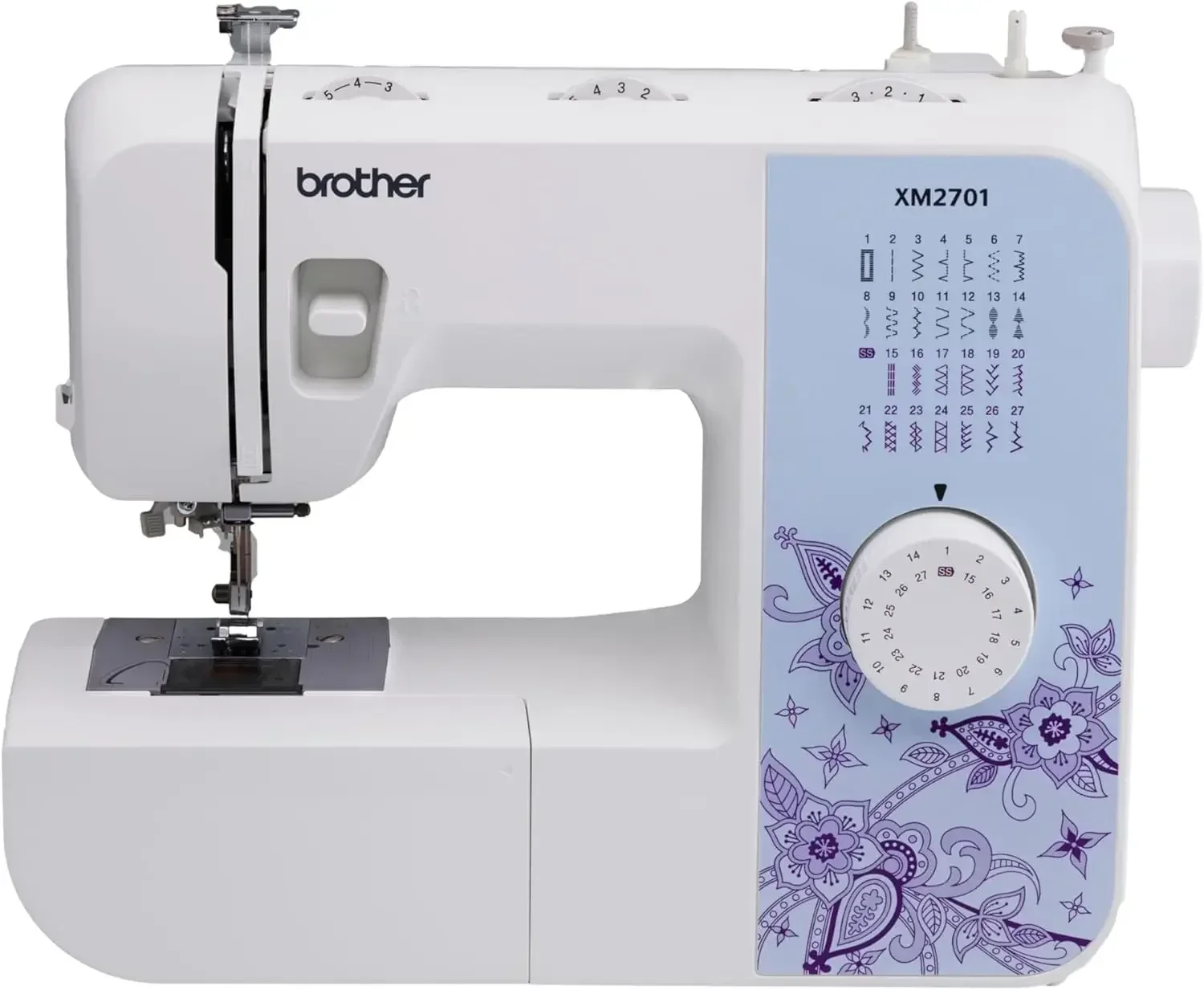 Sewing Machine Lightweight Machine with 27 Stitches 6 Included Sewing Feet Automatic Needle Threader and Drop-in Top Bobbin