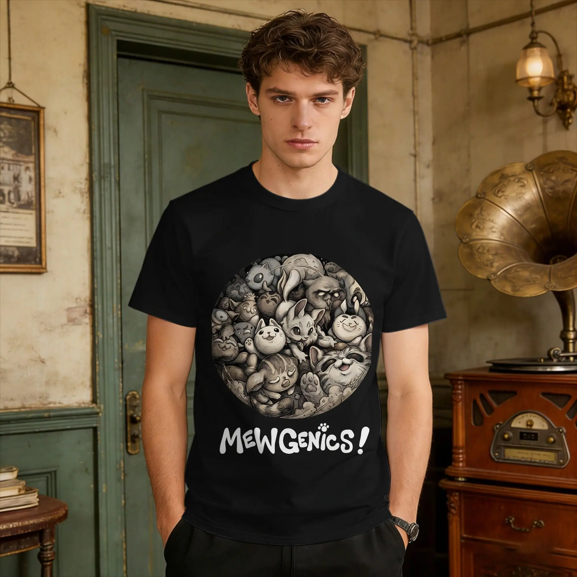 Mewgenics Mutant Cat Cotton T Shirt For Men Summer Roguelike Indie Game T-Shirts Popular Tee Shirt Plus Size Wholesale Clothes