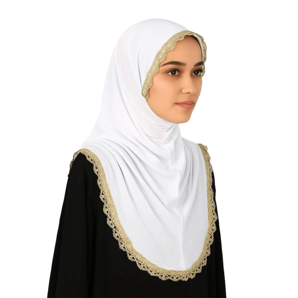 أنيقة مطرزة الدانتيل العرقية نمط وشاح طويل رقيقة الحجاب شال باندانا الماليزية الحجاب وشاح الإناث #2