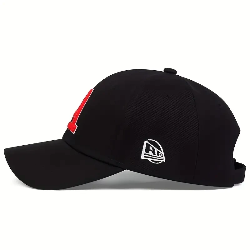 Unisex-Baseballmützen mit Buchstaben-Stickerei, verstellbare Freizeithüte, Sonnenschutzhut für Frühling und Herbst im Freien – Detail 3