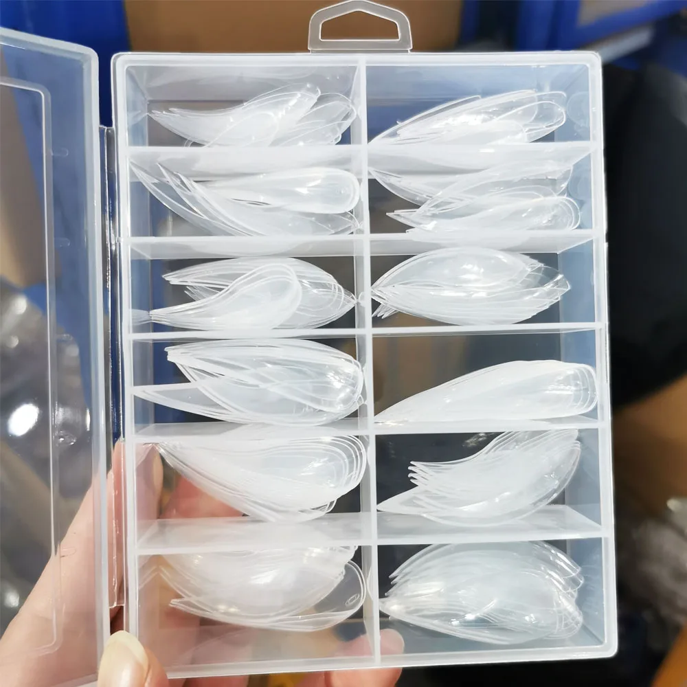 120 Uds. Forma de uña 3D con garra de águila/garra de gato para extensión de polvo acrílico de aguja curvo/Molde de uñas de Gel de construcción forma de uña de cobertura completa