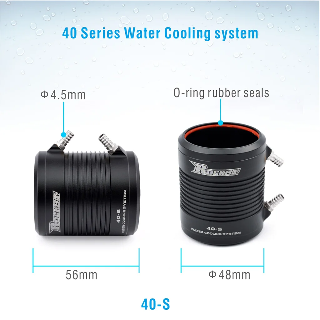 ROCKET-RC 29 36 40 56 Water Cooling Jacket Cover for 2948 2968 3660 3670 3680 4074 4082 4092 5682 5692 RC Boat Brushless Motor