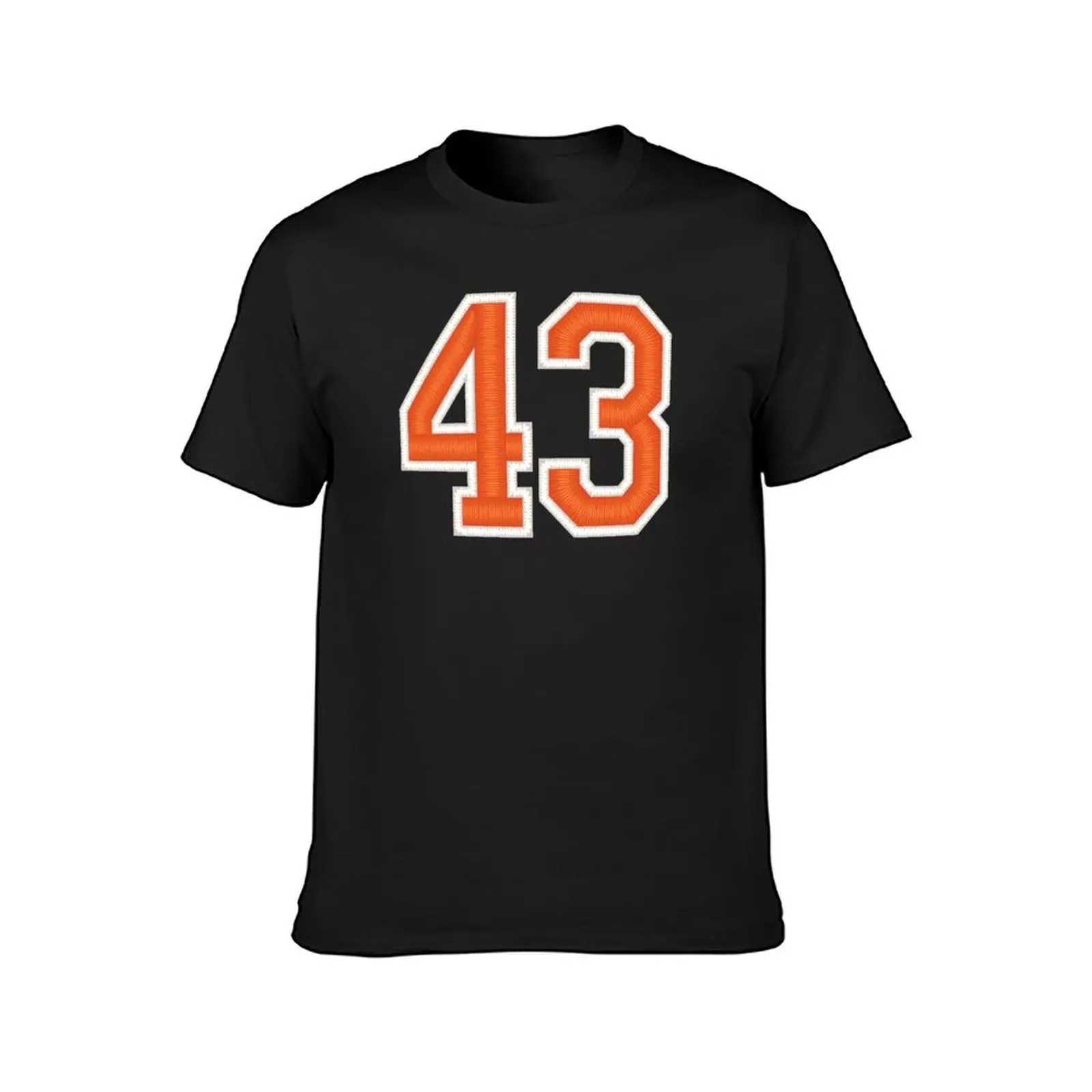 Sports Number 43 Jersey forty-three Orange T-shirt plain quick-drying vintage Blouse men t shirts