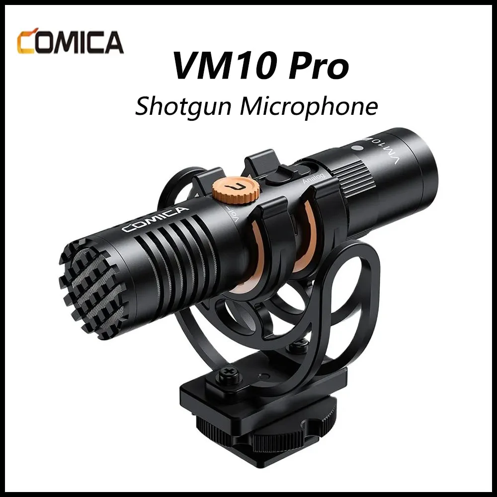 COMICA VM10 PRO Directional Microphone Camera Cell Phone Interview Shotgun Mics Noise Canceling Radio Mics for Smartphones,Dslr