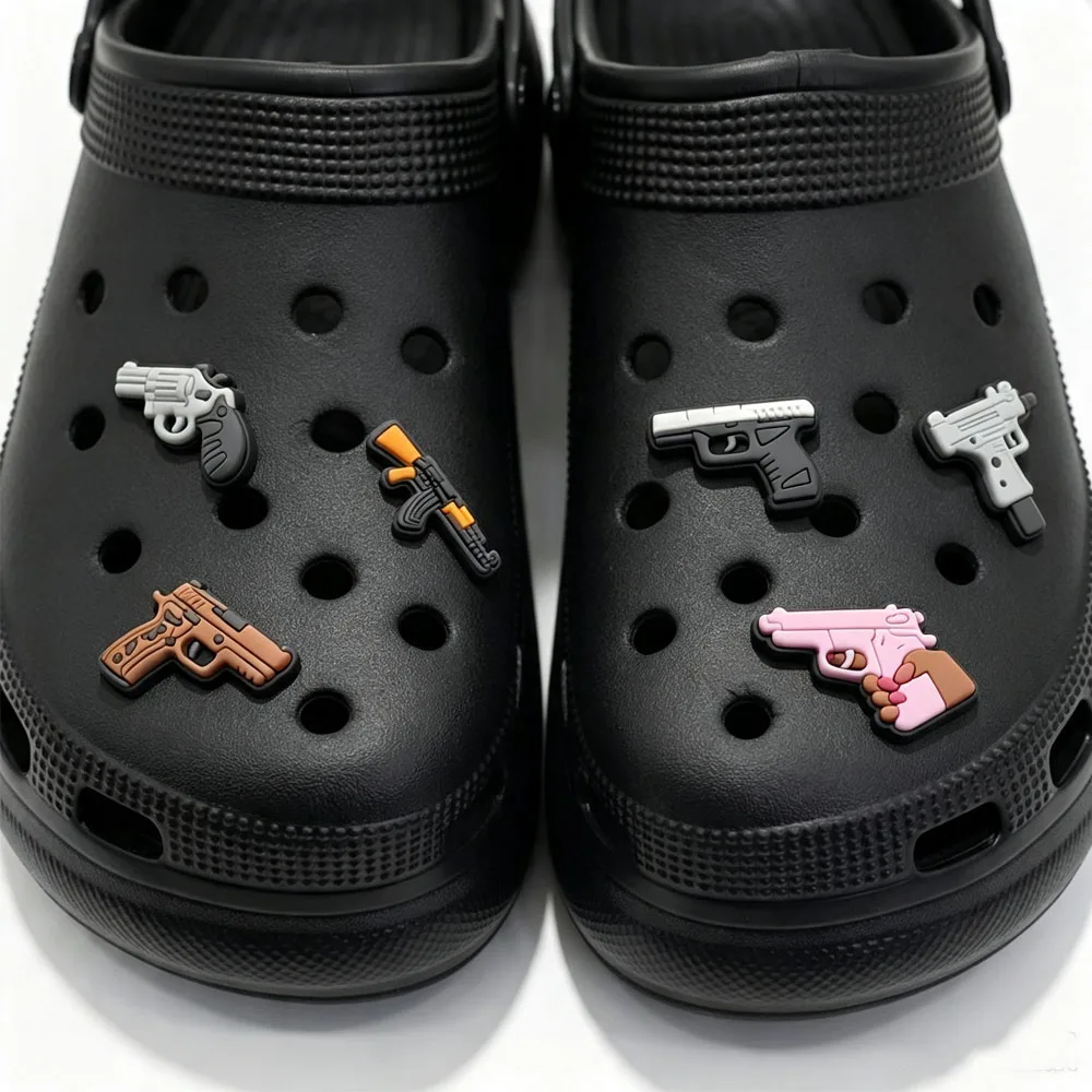 24-32PCS Cartoon Army Style PVC Shoe Charms Set Cool Military Croc Charms for Boys Kids Clog Sandals