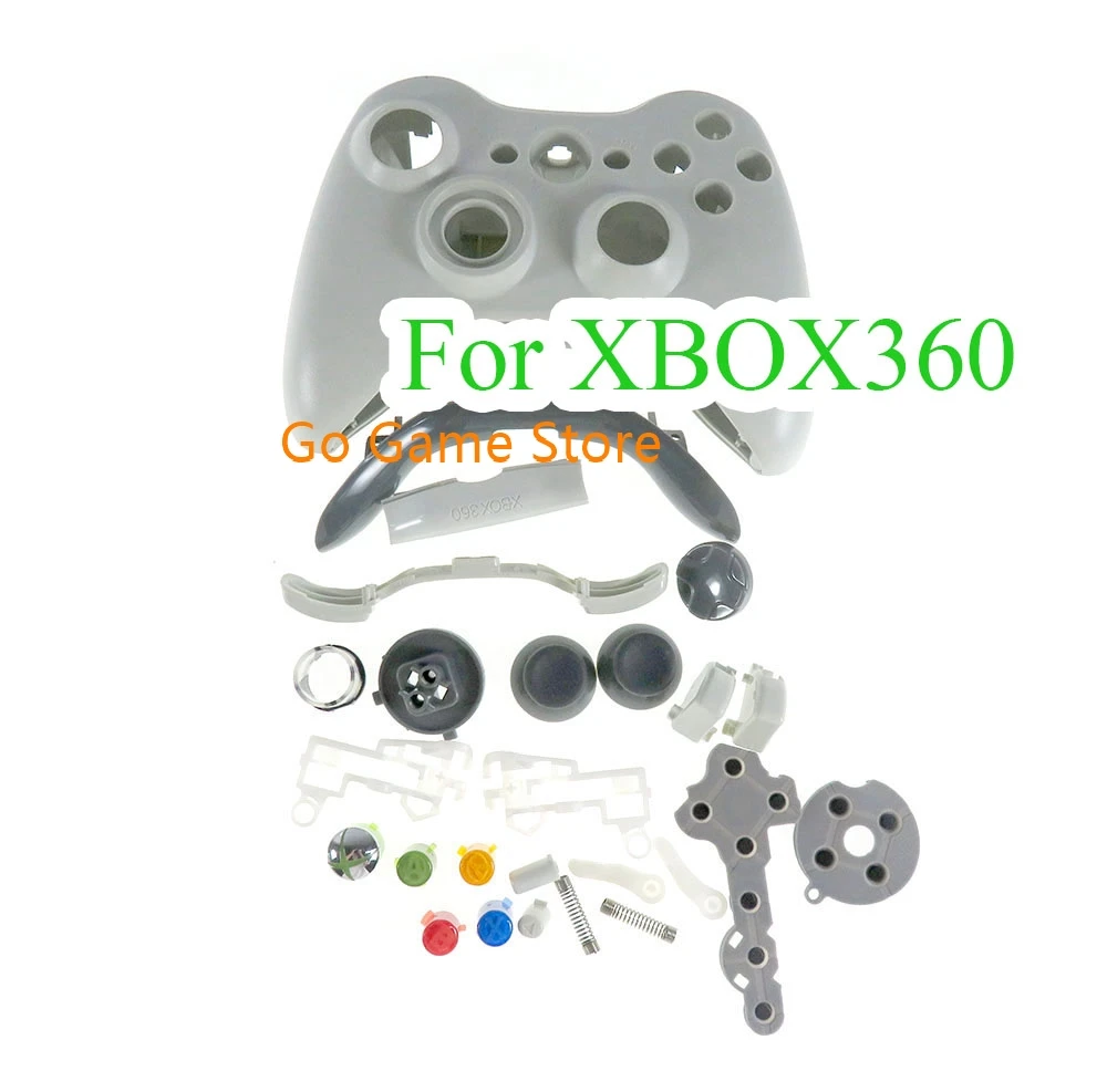 6sets for Xbox360 XBox 360 Joystick Wired Wire Controller Cover Housing shell Case with All Parts Button Full Shell