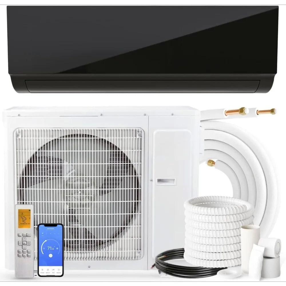 

12,000 BTU 115V Single Zone Wall Mount Ductless Mini Split Air Conditioner & Heat Pump – 22.7 SEER – 16FT Installation KitCusto