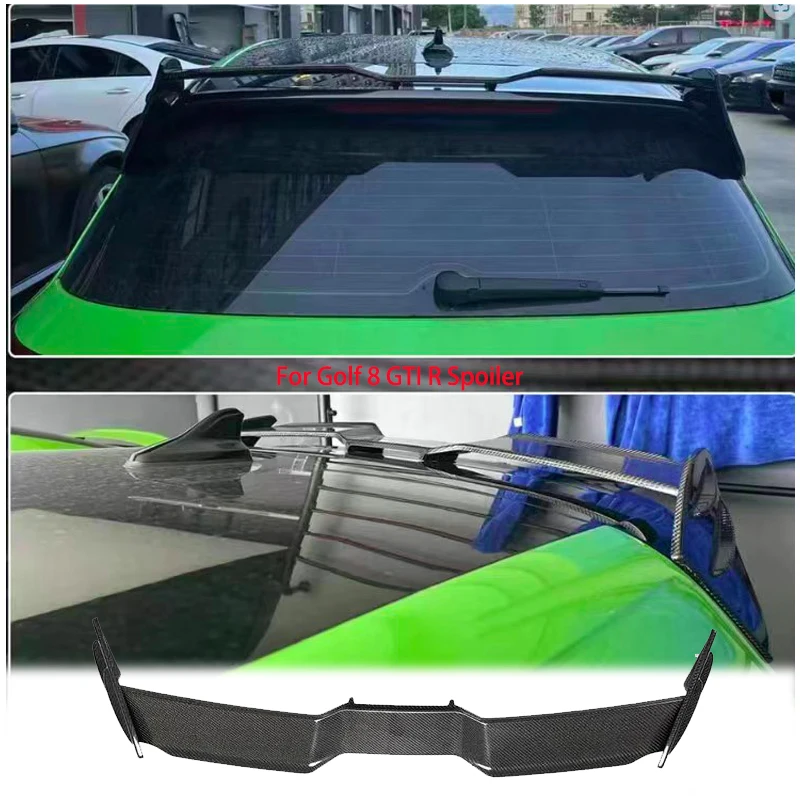 For VW Golf 2020-2023 GTI  R  MK8 MKVIII Real Carbon Fiber Car Spoiler Sport Style