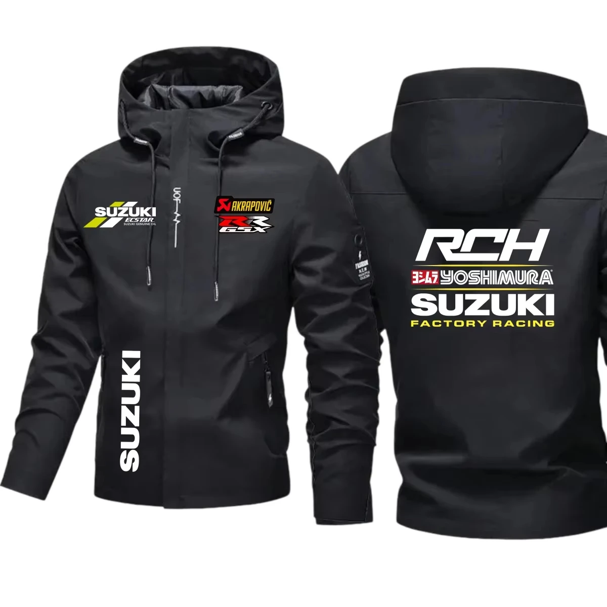 Men's Windproof Hooded Motorcycle Jacket Autumn Winter High-Quality Riding Sweatshirt Bestseller Suzuki 2026