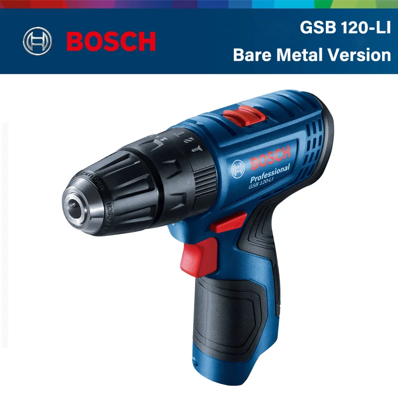 Bosch GSB 120-LI สว่านไร้สาย12V ไขควงไฟฟ้าในครัวเรือนแบตเตอรี่ลิเธียมไขควงไฟฟ้าไขควงไฟฟ้า Bosch Power Tools