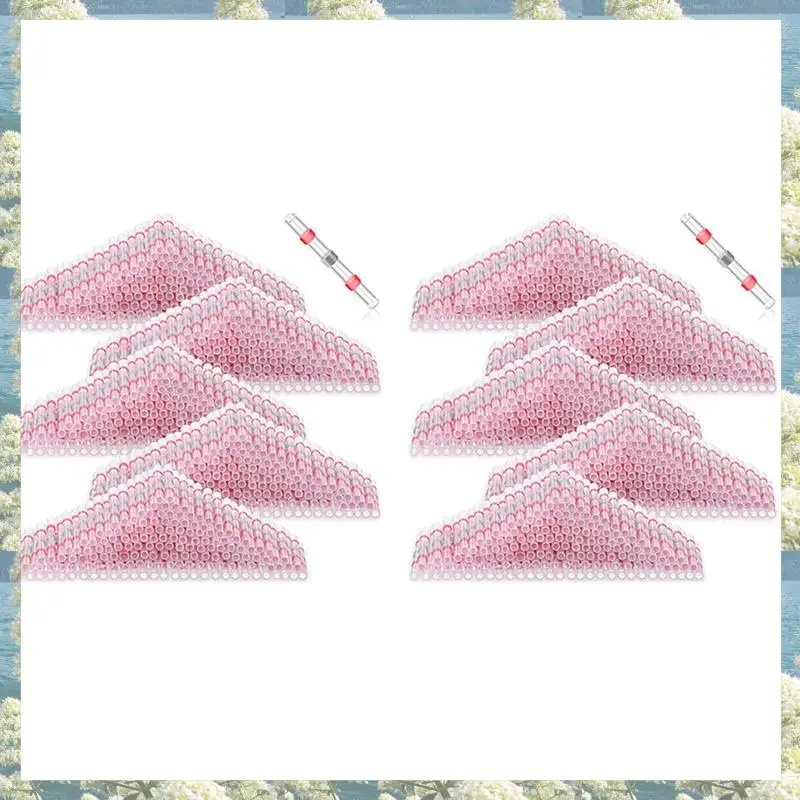 

Best Of 2025-1000 Pieces 22-18 AWG Red Solder Seal Wire Connectors Solder Heat Shrink Waterproof Wire Connectors Electrical Term