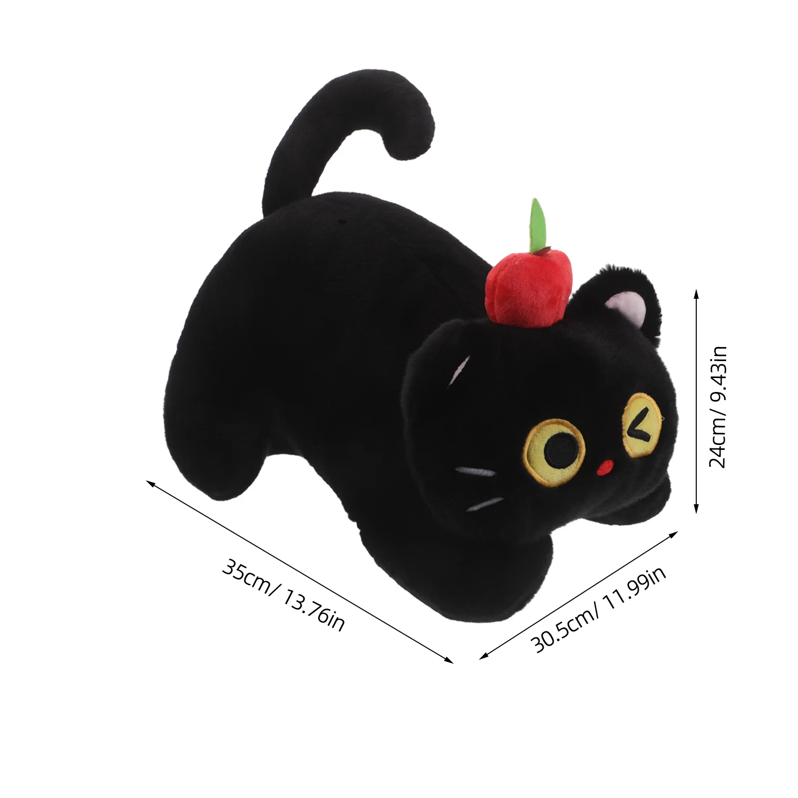 Pluszowy kotek z kreskówki, miękka i urocza maskotka, słodka dekoracja do sypialni, kawaii kociak, towarzysz snu, prezent dla dziewczynek.