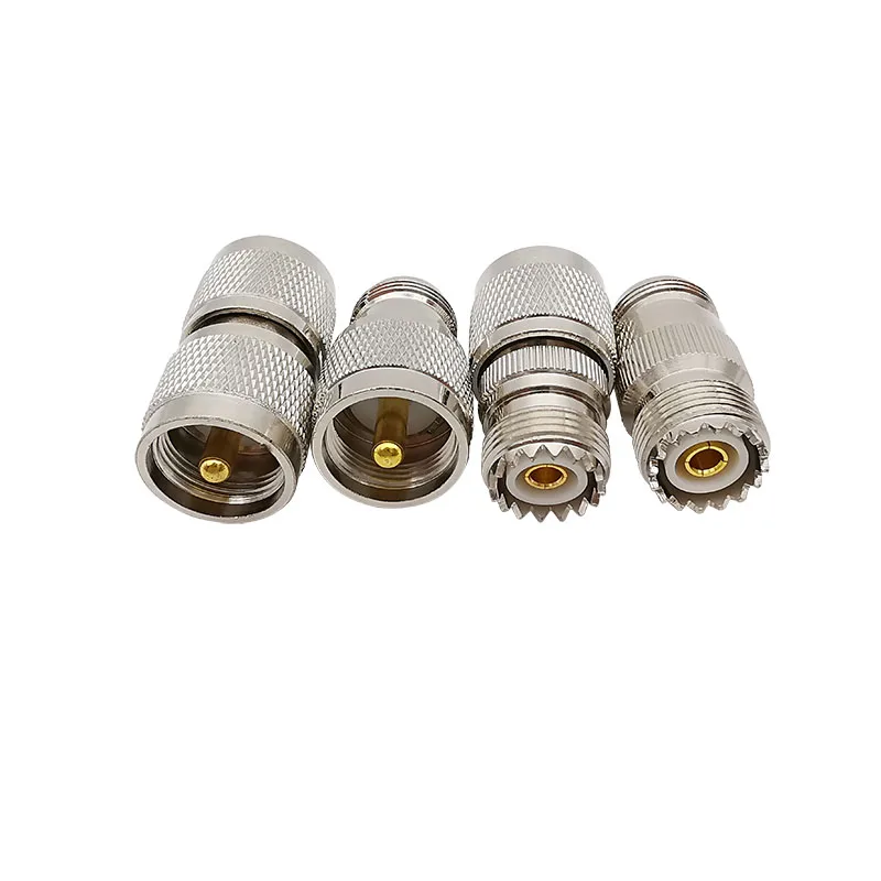 4Pcs/lot RF Adapter Kit N Type Male Female To UHF PL-259 SO-239 Male Female Straight Coaxial Coaxial Connector Test Converter