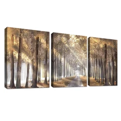 Sunrise Forest Tree diamond painting trittico new 2024 Full Square Round diamond mosaic Jewelry punto croce landscape Home Deco