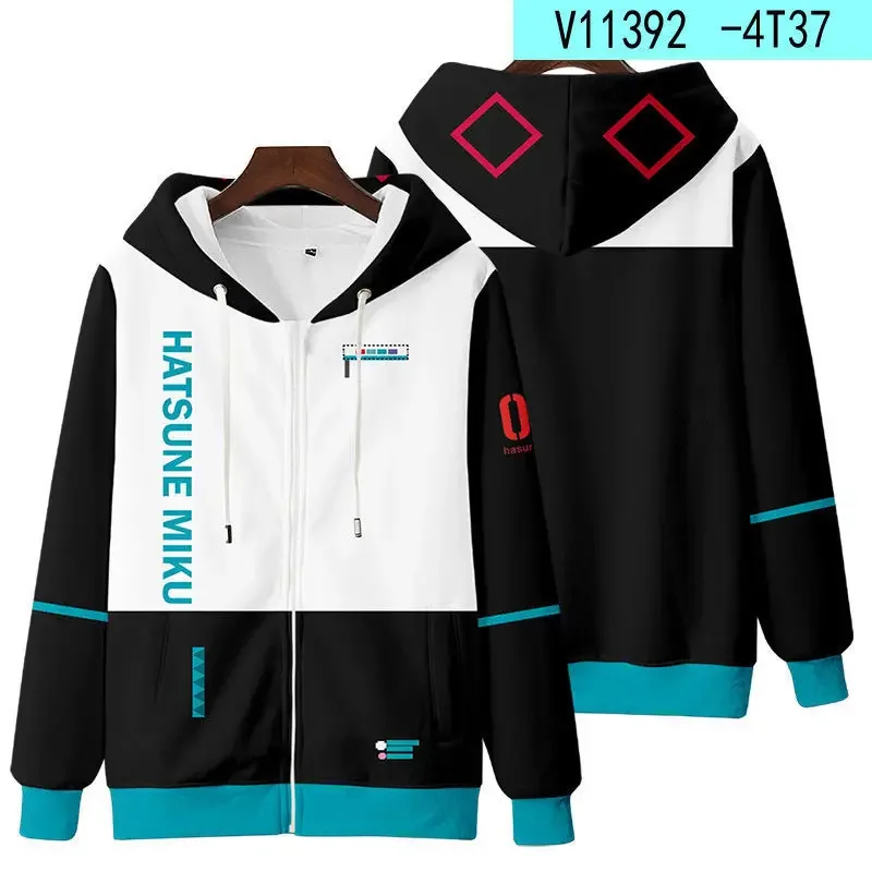 Kawaii Cartoon Hatsune Miku Anime-Charaktere Winter 3D-Druck Reißverschluss-Cardigan Kapuzenpullover Freundschafts-Überraschung Geburtstagsgeschenke – Detail 14