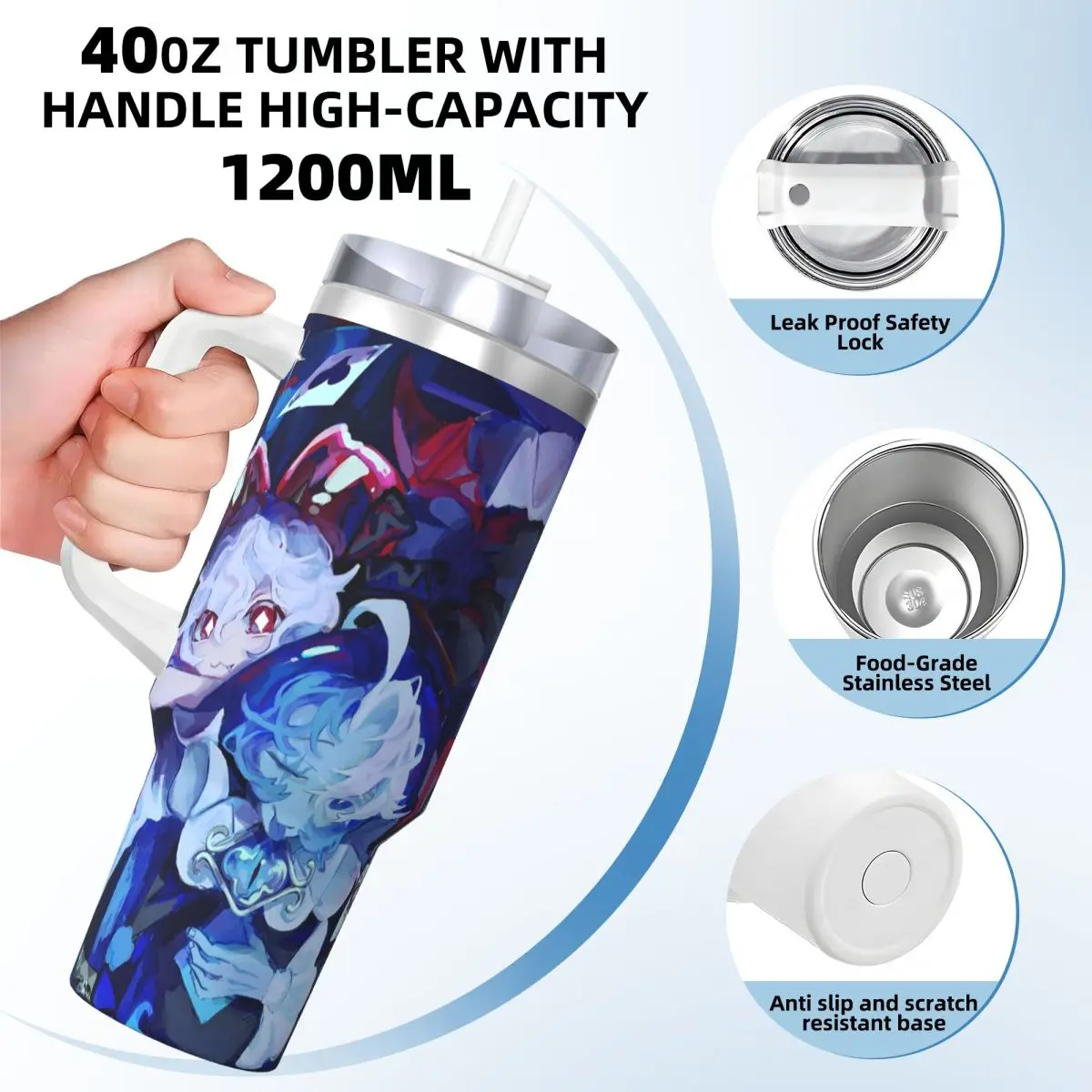 Cookie Run Kingdom Game Stainless Steel Tumbler Beach Mugs Cup Large Thermal Mug Insulated Cold and Hot Milk Tea Water Bottle