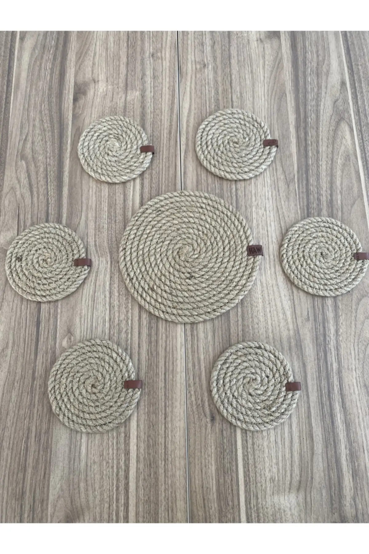 Trivet And Coaster Set Jute Rope Wicker Serving Set Cookware Teapot Bottom Fireproof. Kitchen, Table Accessory, Runer