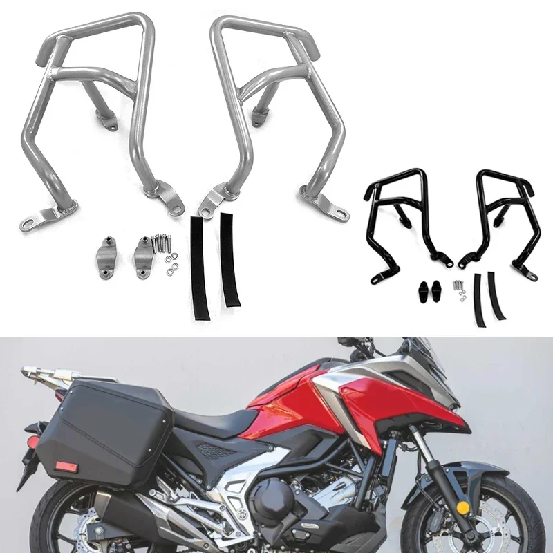 NC750X Motorcycle Highway Engine Guard Crash Bar Fit For HONDA NC750 X 2021 2022 2023 NC 750X Bumper Accessories Black/Silver