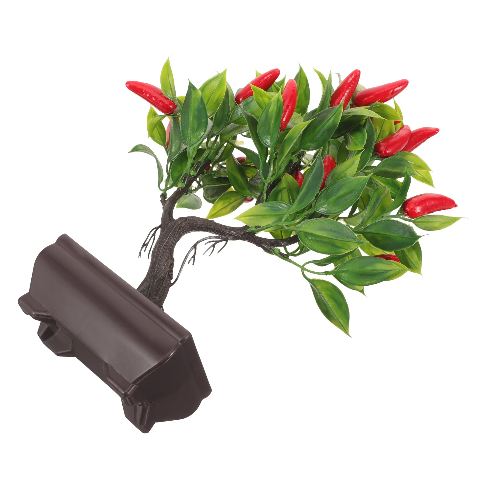 

Simulation Potted Chili Tree Artificial Plant Realistic Bonsai for Indoor Tabletop Decor Artificial Chili Tree