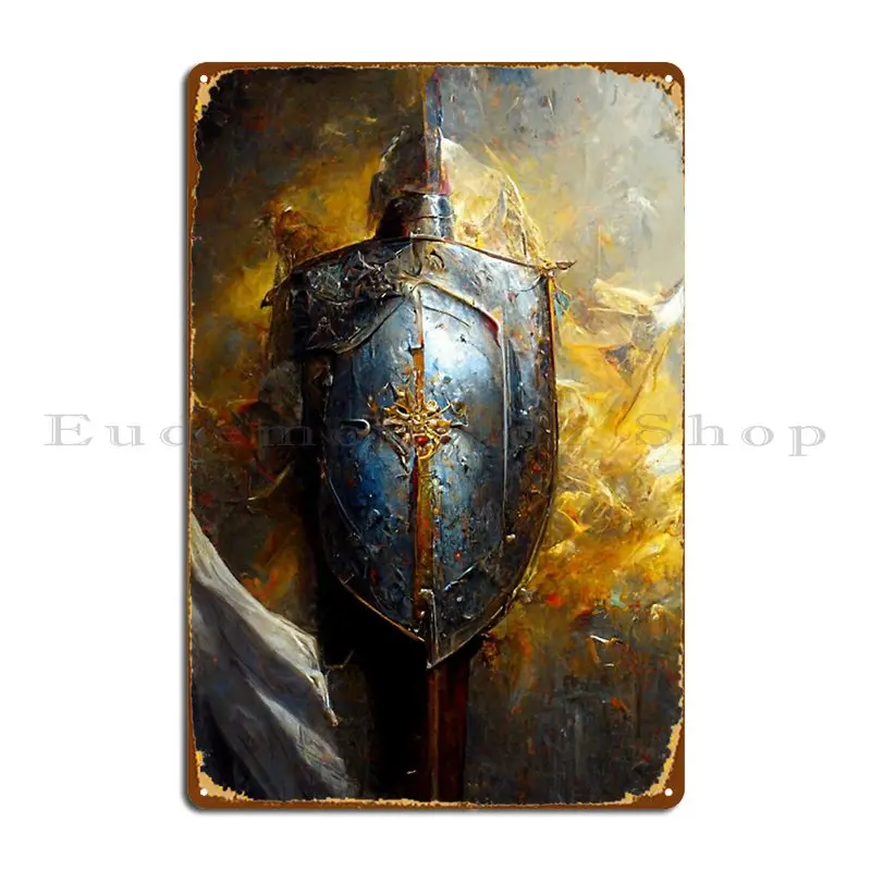 Shield Of Faith Metal Sign Classic Create Pub Bar Cave Cinema Tin Sign Poster