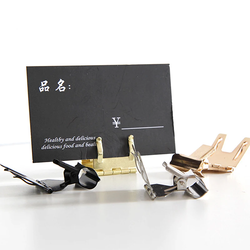 

1 Pc 5.1x2.8cm High Precision Cake Metal Clip Shelf Edge Sign Holder Food Label Display Stand Up Price Tag Clamp On